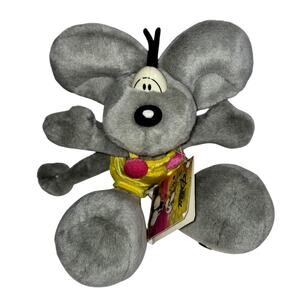 Vintage 90s Diddl Mouse Plush Thomas Goletz Original Tag Depesche Germany 10"